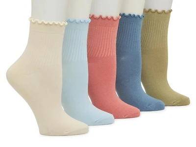 Solid Women's Ankle Socks - 5 Pack