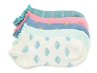 Shell Coastal Lettuce Women's No Show Socks - 5 Pack