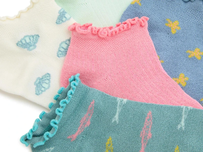 Shell Coastal Lettuce Women's No Show Socks - 5 Pack