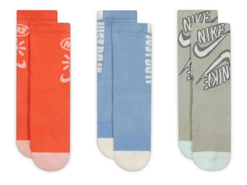 Everyday Plus Kids' Crew Socks - 3 Pack