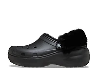Classic Fuzzy Lined Platform Clog
