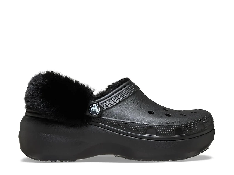 Classic Fuzzy Lined Platform Clog