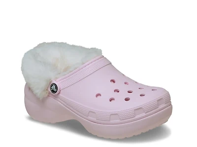 Classic Fuzzy Lined Platform Clog