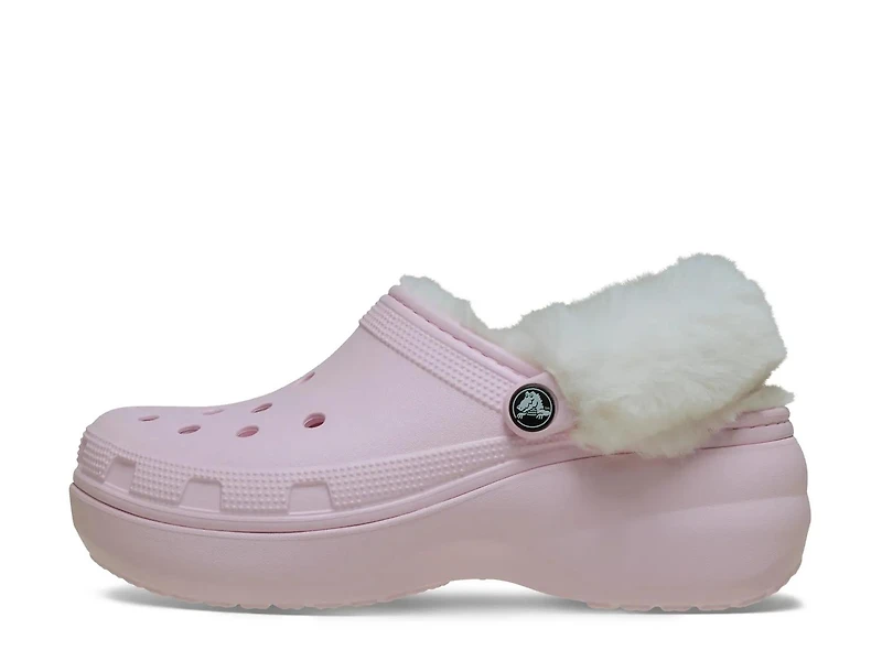 Classic Fuzzy Lined Platform Clog