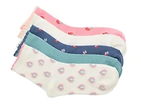 Printed Scallop Women's Ankle Socks - 5 Pack