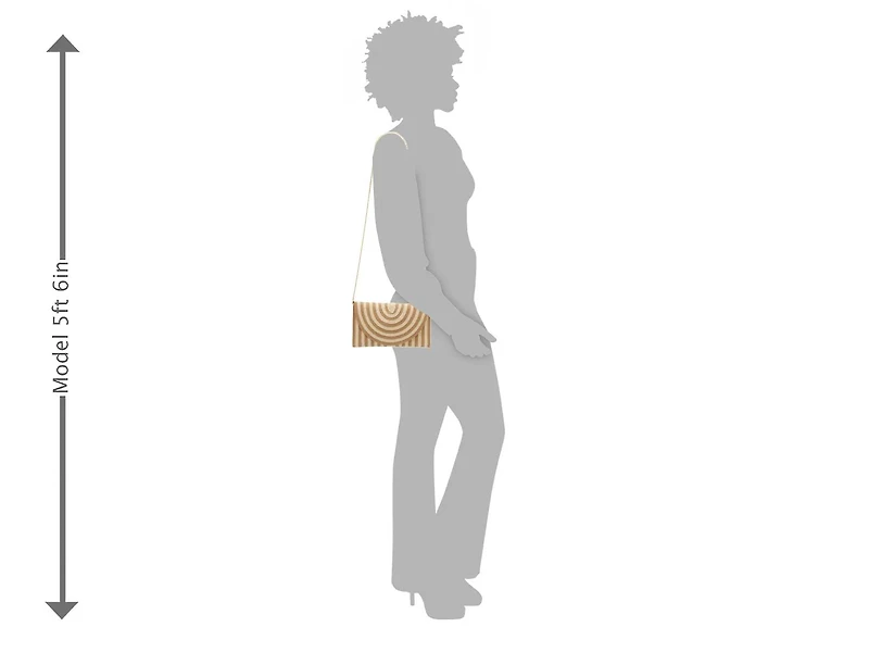Stripe Straw Clutch