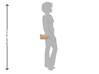 Stripe Straw Clutch