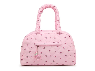 Cherry Quilted Duffle Bag