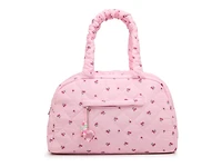Cherry Quilted Duffle Bag