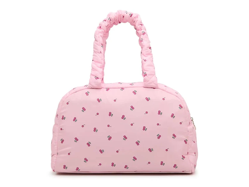 Cherry Quilted Duffle Bag