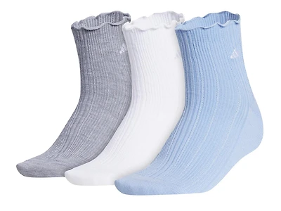 Performance Ruffle Women's Quarter Socks - 3 Pack 