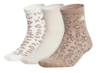 Leopard Luxe Women's High Quarter Socks - 3 Pack