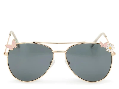 Aviator Sequin Kids' Sunglasses & Hard Case Set