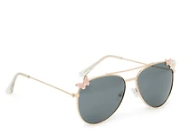 Aviator Sequin Kids' Sunglasses & Hard Case Set