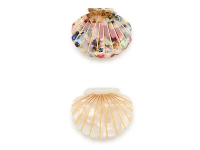 Seashell Hair Clips Set - 2 Pack