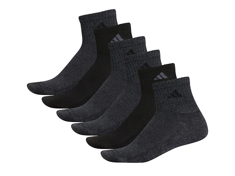 Athletic Cushioned Men's Quarter Socks - 6 Pack