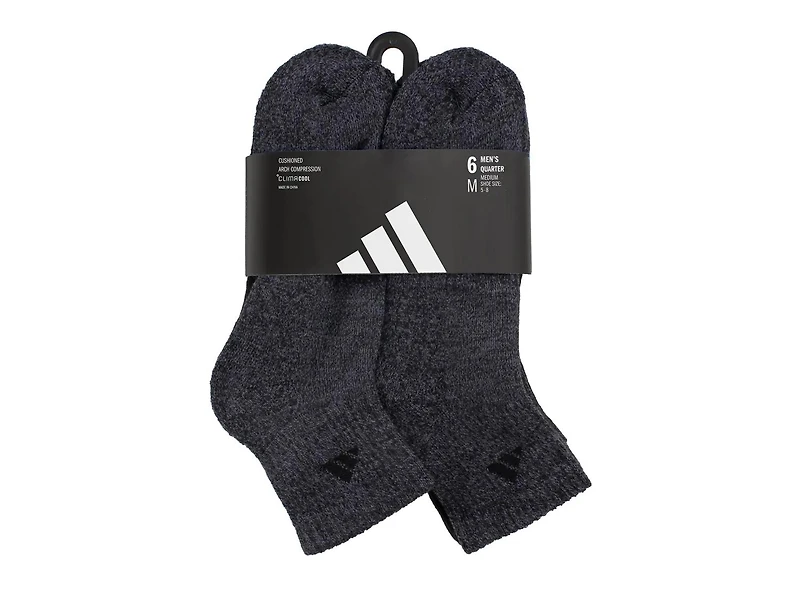Athletic Cushioned Men's Quarter Socks - 6 Pack