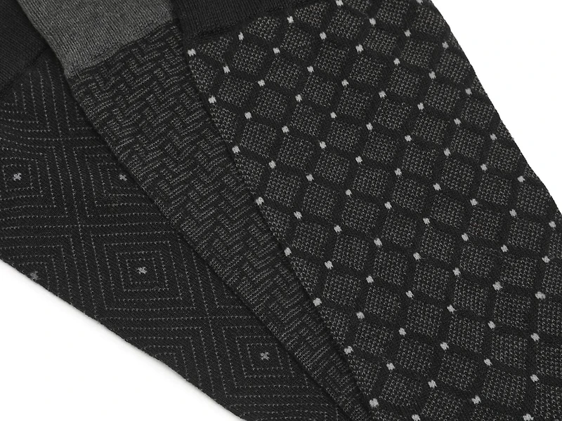 Patterned Men's Crew Socks - 3 Pack