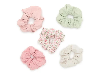 Floral Scrunchie Set - 5 Pack