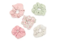 Floral Scrunchie Set - 5 Pack