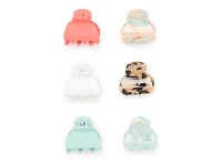 Multicolor Hair Clips - 6 Pack