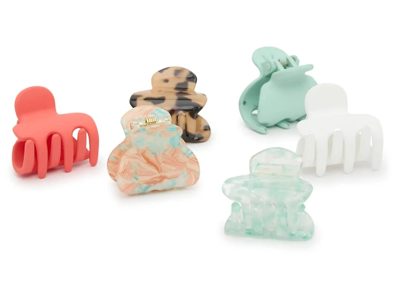 Multicolor Hair Clips - 6 Pack