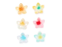 Mini Hibiscus Flower Hair Clips - 6 Pack