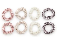 Striped Skinny Scrunchie Set - 8 Pack