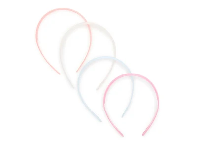Pastel Lucite Headband Set - 4 Pack