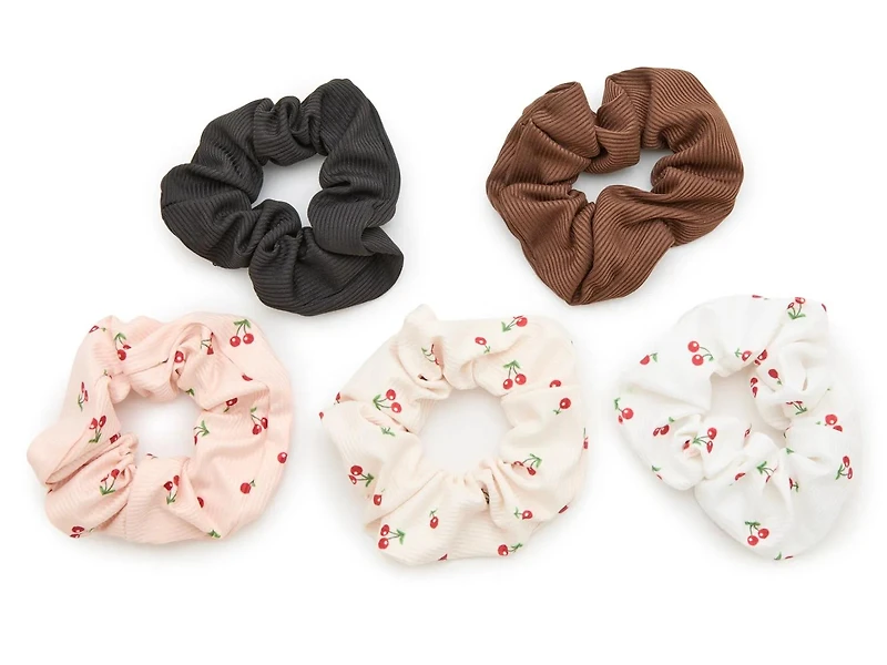 Cherry Scrunchie Set - 5 Pack