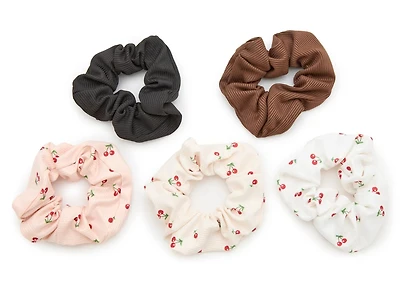 Cherry Scrunchie Set - 5 Pack