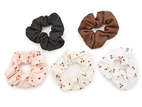 Cherry Scrunchie Set - 5 Pack