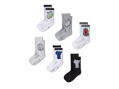 Everyday Cushioned Kids' Crew Socks - 6 Pack