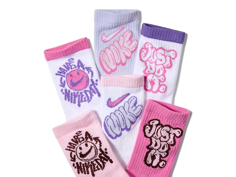 Everyday Cushioned Kids' Crew Socks - 6 Pack