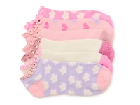Floral Kids' No Show Socks - 6 Pack