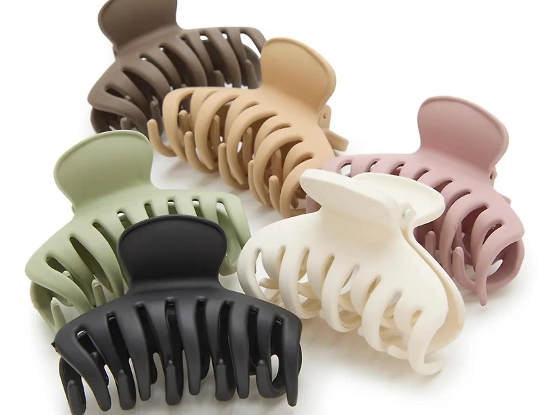 Double Layer Hair Clips Set - 6 Pack