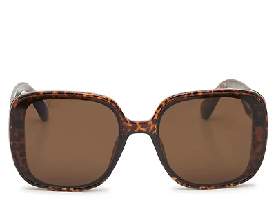 Lynx Leopard Square Sunglasses