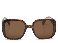 Lynx Leopard Square Sunglasses
