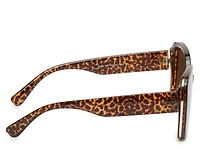 Lynx Leopard Square Sunglasses