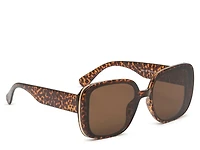 Lynx Leopard Square Sunglasses