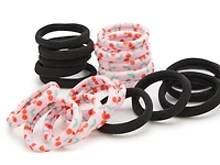 Black Cherry Seamless Hair Ties - 20 Pack
