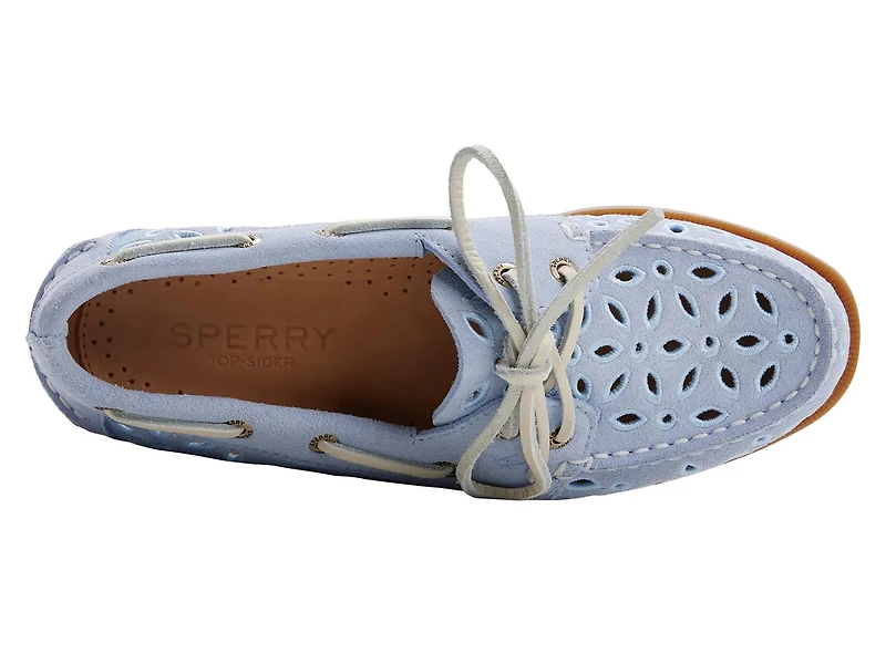Embroidered Perforated Authentic Original 2-Eye Boat Shoe