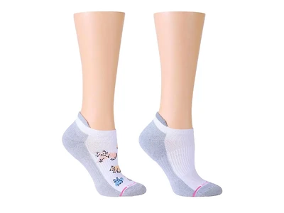 Cats & Solid Women's No Show Socks - 2 Pack