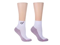 Cat Women's Quarter Ankle Socks - 2 Pack