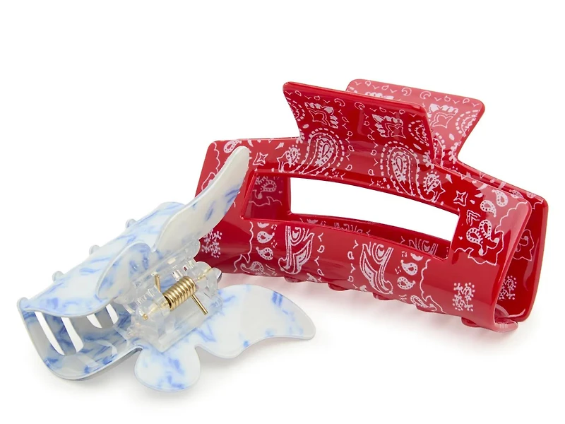 Tie Dye Butterfly Hair Clip Set - 2 Pack