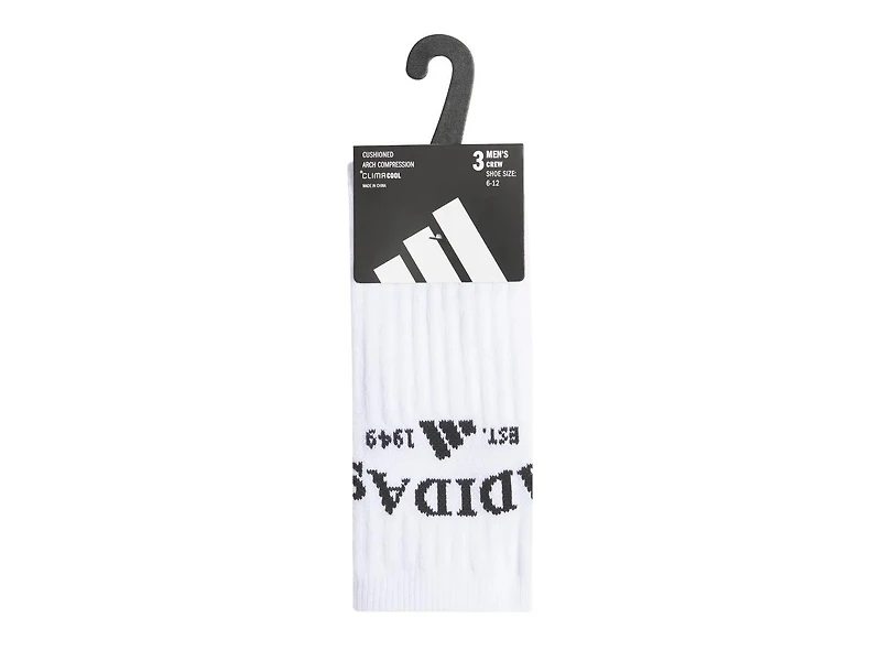 Foundation Sport Men's Crew Socks - 3 Pack