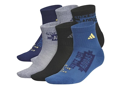 Cushioned Graphic Kids' Crew Socks - 6 Pack