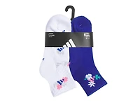 Cushioned Graphic Kids' Quarter Socks - 6 Pack