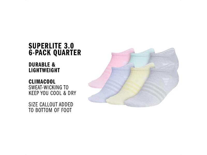 Superlite 3.0 Kids' No Show Socks - 6 Pack