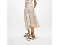 Lulu Flower Cross Wedge Sandal